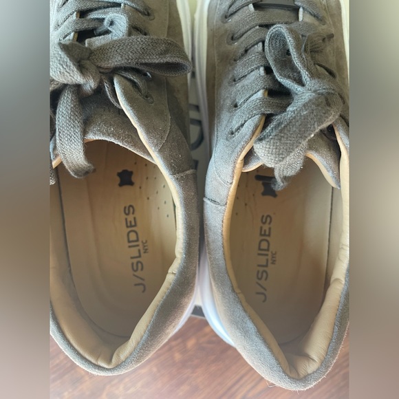 J/slides Khaki suede Amanda 9 - Picture 3 of 4